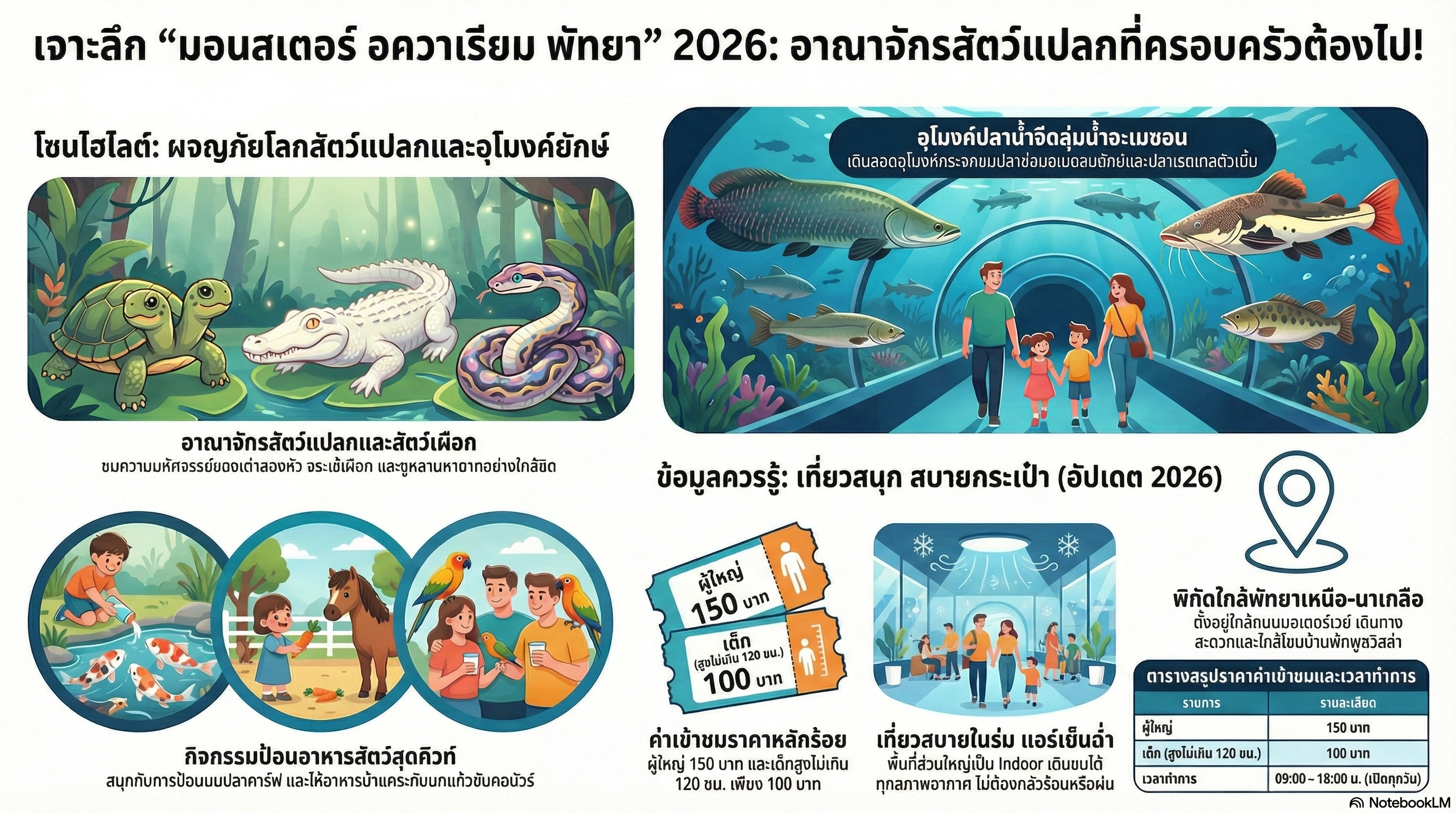 มอนสเตอร์อควาเรียมพัทยา สัตว์แปลก