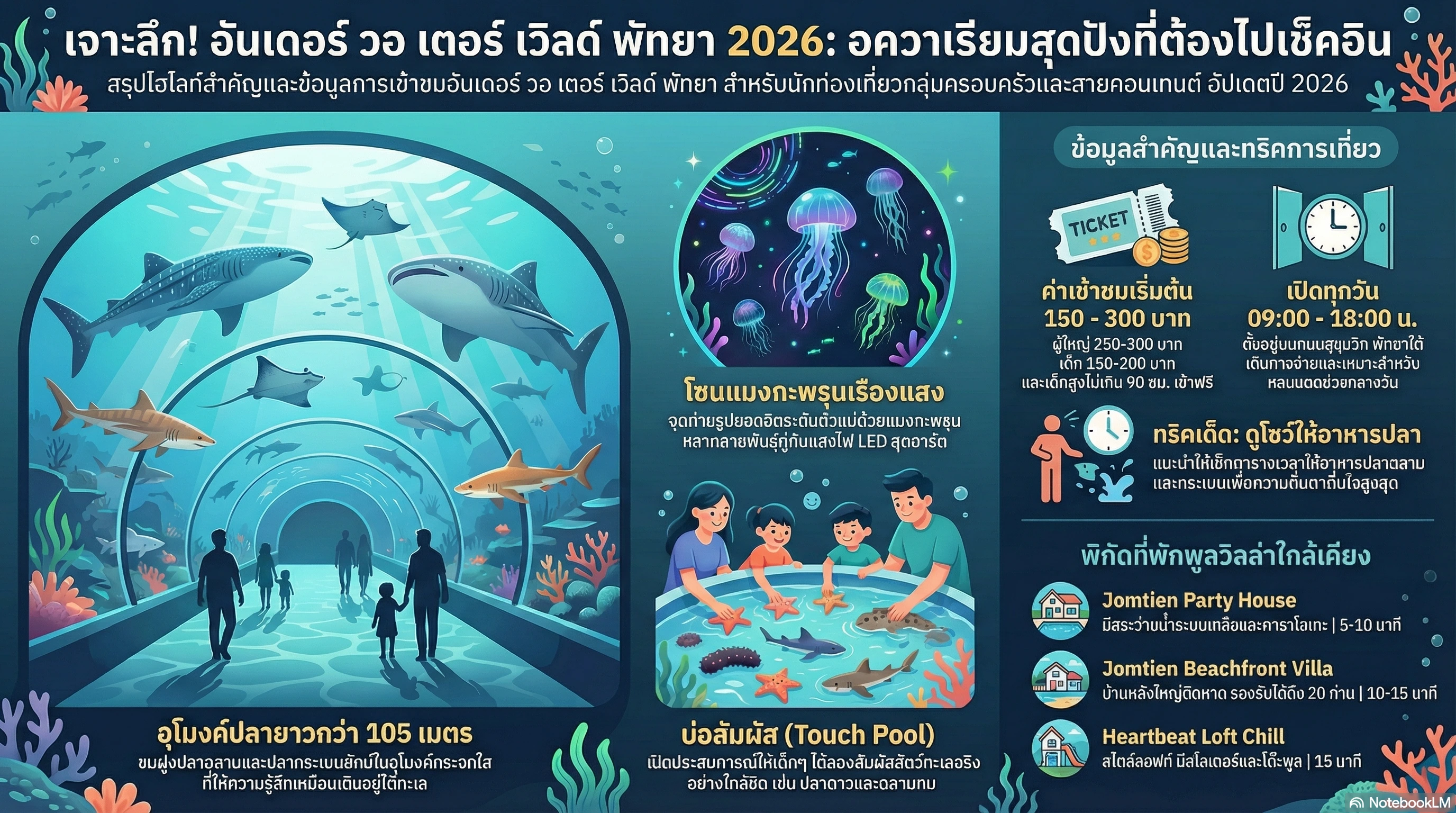 Underwater World พัทยา อควาเรียมใต้ทะเล